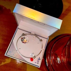 🆕 Disney 100 Silver Bracelet with dangles & bling